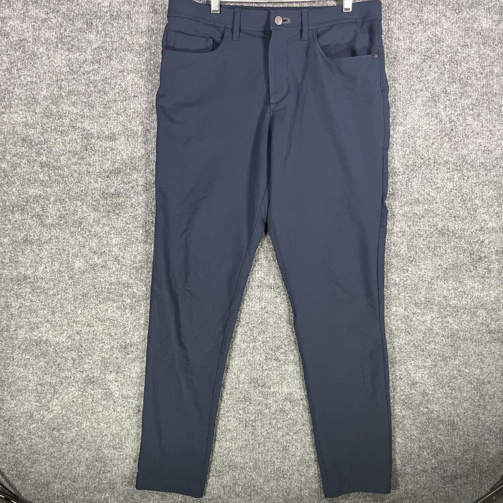 Public Rec Performance Pants Men’s 32x32 Navy Stretch Slim Fit Hemmed